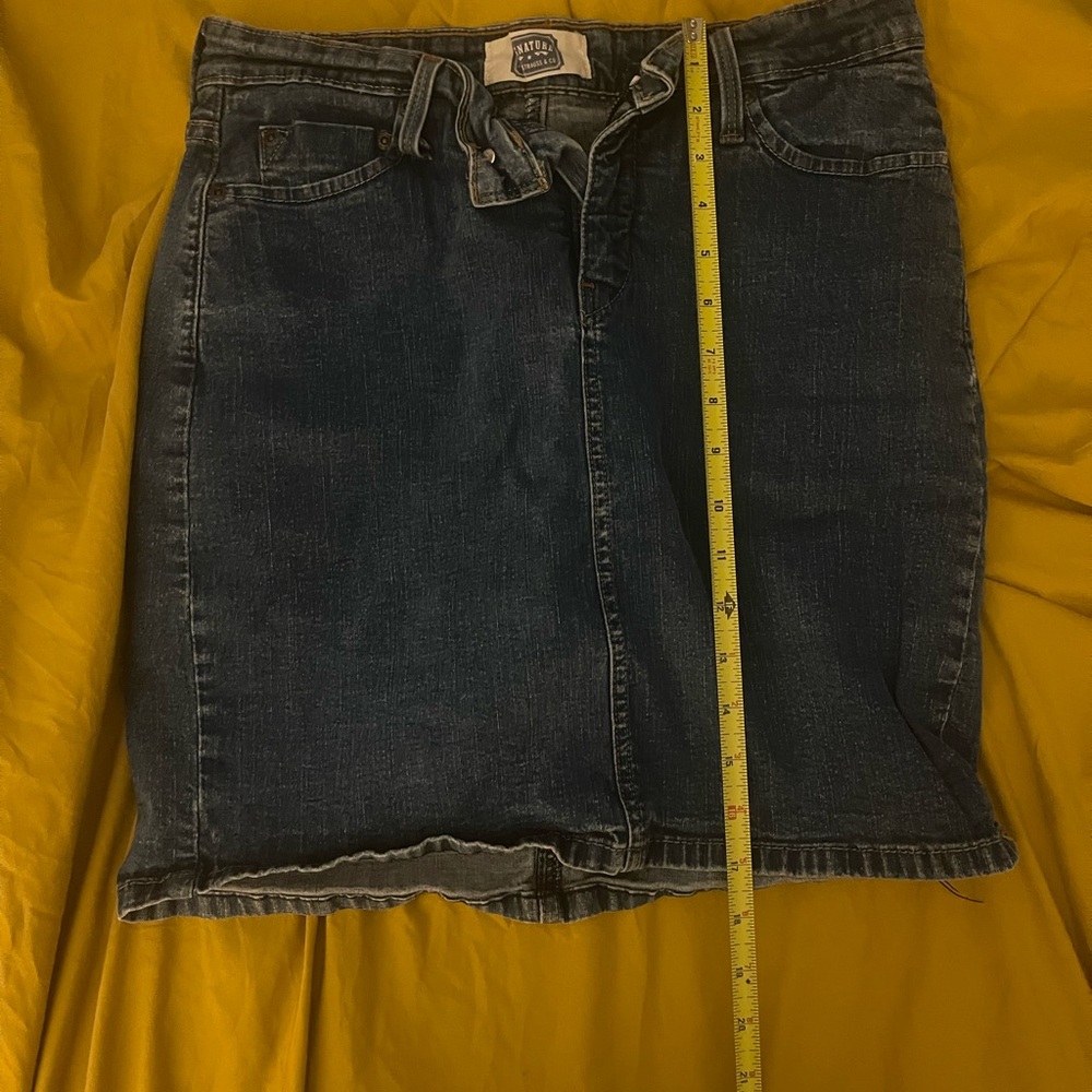 Signature by Levi Strauss Dark Indigo Denim Skort